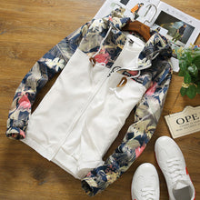 Load image into Gallery viewer, Floral Jacket Hooded Jackets Slim Fit Long Sleeve