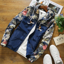 Load image into Gallery viewer, Floral Jacket Hooded Jackets Slim Fit Long Sleeve