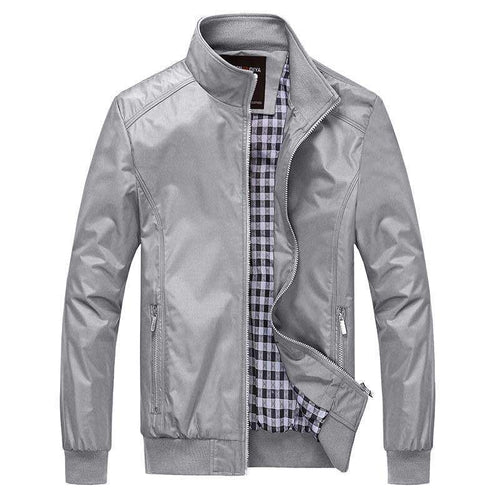 Grey Casual Jackets Outerwear Men Clothing