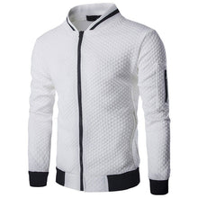 Load image into Gallery viewer, Casual Zipper Jacket Stand-Neck Sudaderas Hombre Sweatshirt White