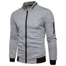 Load image into Gallery viewer, Casual Zipper Jacket Stand-Neck Sudaderas Hombre Sweatshirt White