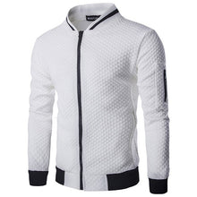 Load image into Gallery viewer, Casual Zipper Jacket Stand-Neck Sudaderas Hombre Sweatshirt White