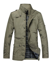 Load image into Gallery viewer, Windproof Thick Warm Jacket Men&#39;s Long Trench Coat Parka Clothing